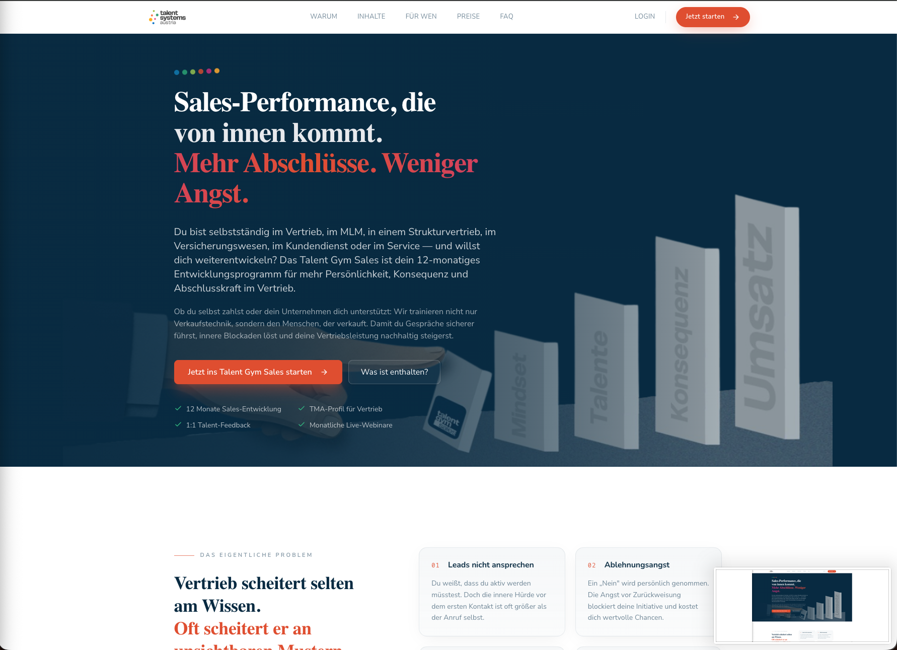 Vorschau Talent Systems Austria